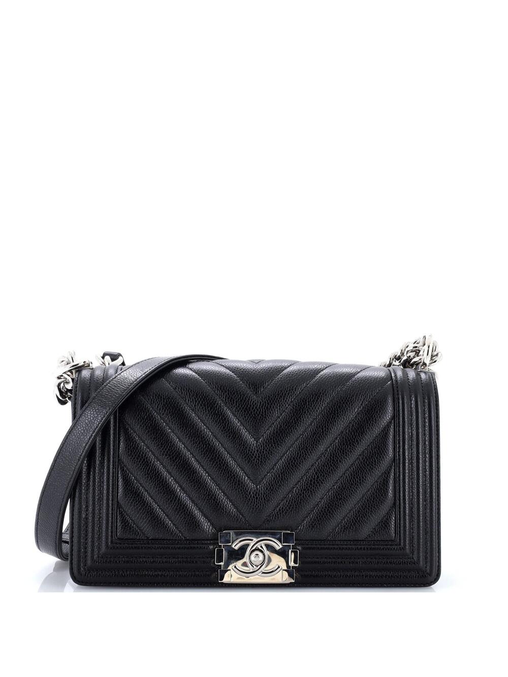 Chanel Boy Flap Bag Chevron Caviar Old #283545C44B
